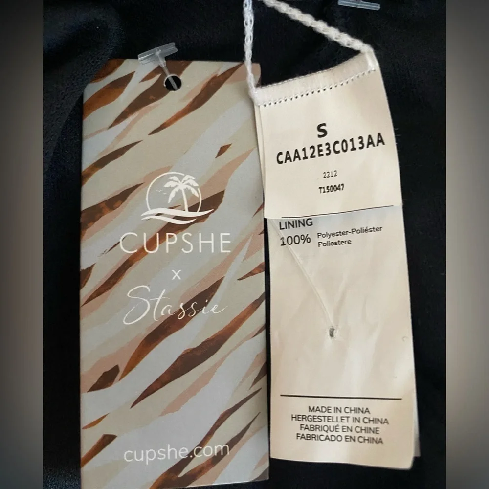 Cupshe X STASSIE One Piece Swimsuit One Shoulder Cutout High Cut NWT Size S